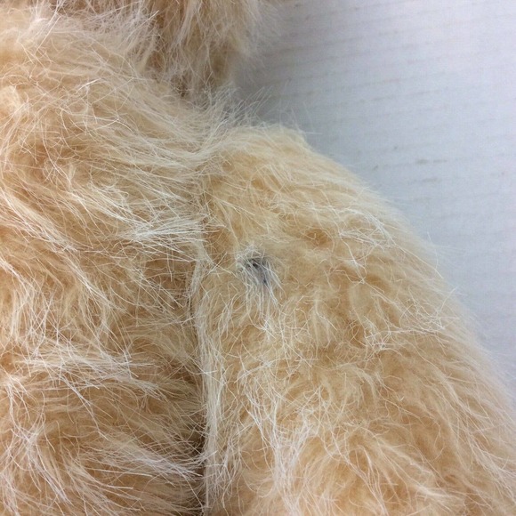Blond Mohair Jointed Teddy Bear 1950s 16"
